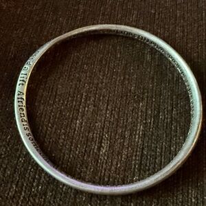 Silver Inspirational Bangle Bracelet